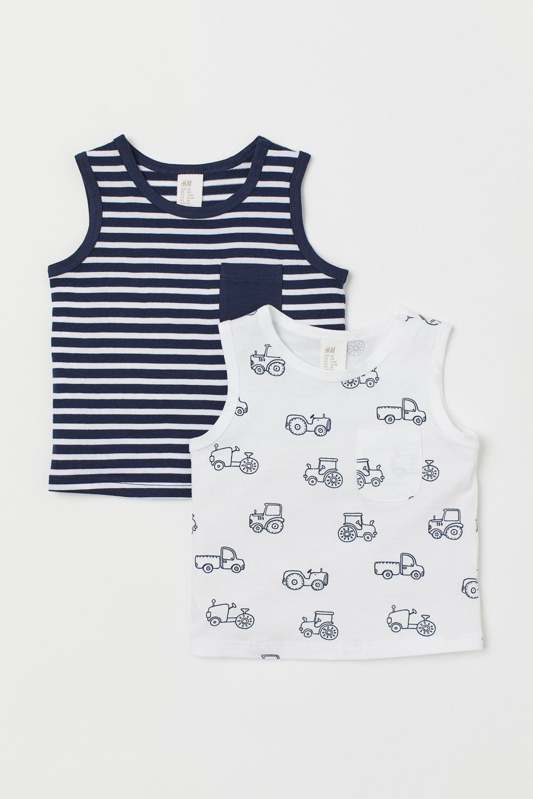 2-pack cotton vest tops - Lotange - H&M - Baby Boys T-Shirts & Shirts