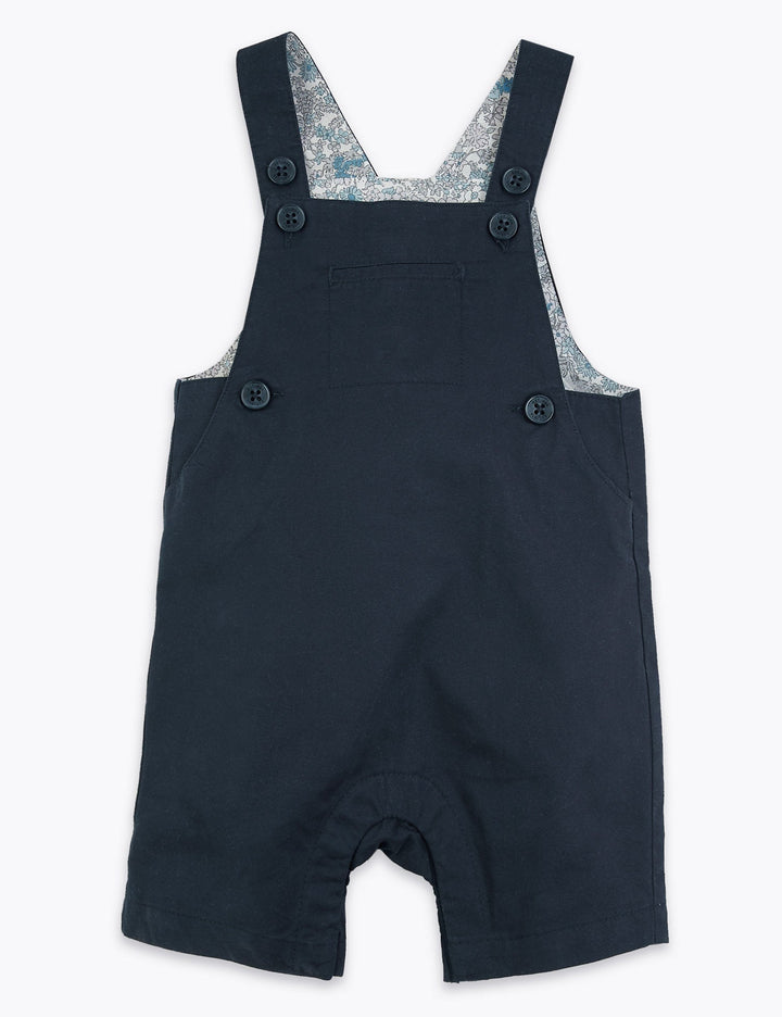 2 Piece Cotton Dungaree Outfit - Lotange - Marks & Spencer - Baby Boys Outfits