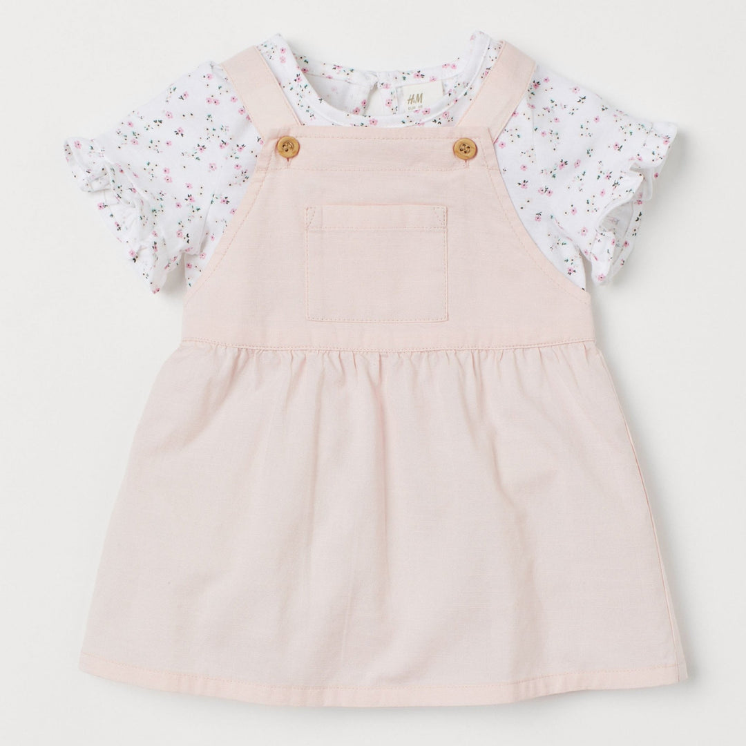 2-piece cotton Floral set - Lotange - H&M - Baby Girls Outfits