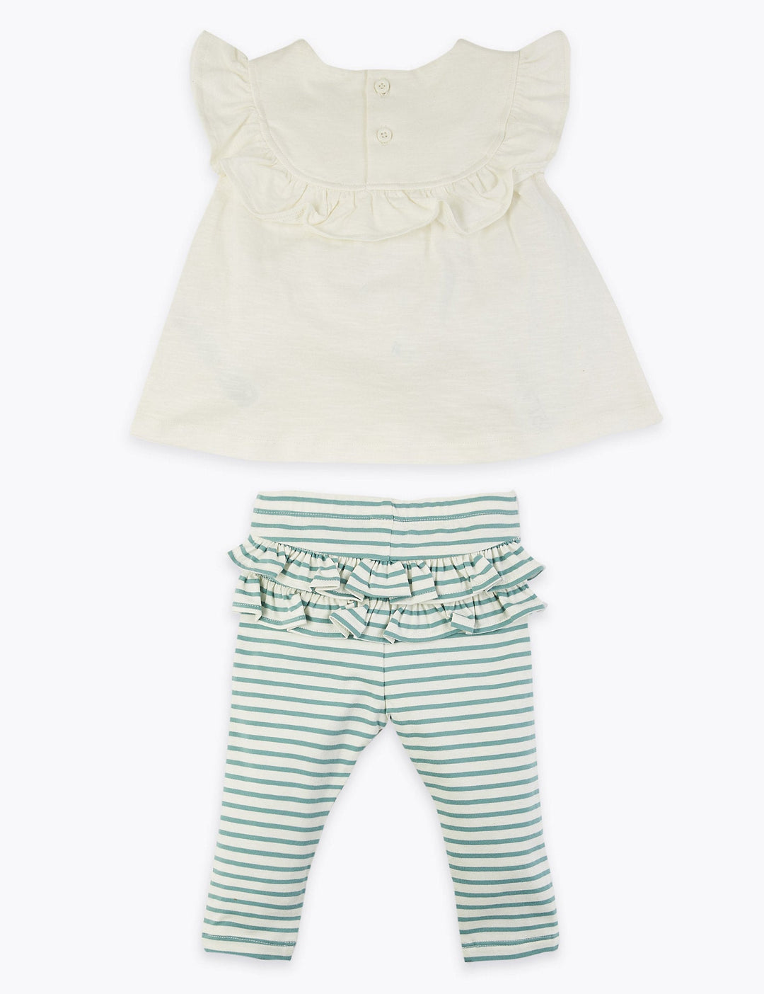 2 Piece Rich Cotton Outfit - Lotange - Marks & Spencer - Baby Girls Outfits