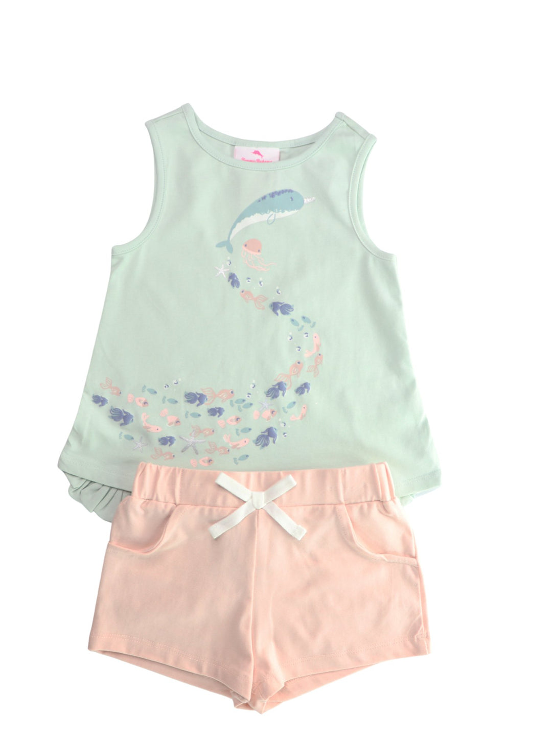 2 piece Sleeveless Fish Outfit Set - Lotange - Tommy Bahama - Baby Girls Outfits