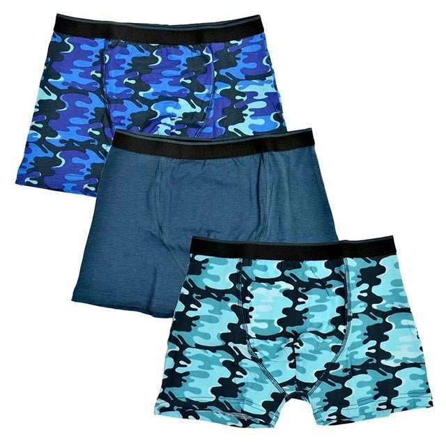 3 Pack Blue Camo Boxers - Lotange - Tom Franks - Boys Boys Underwear & Socks