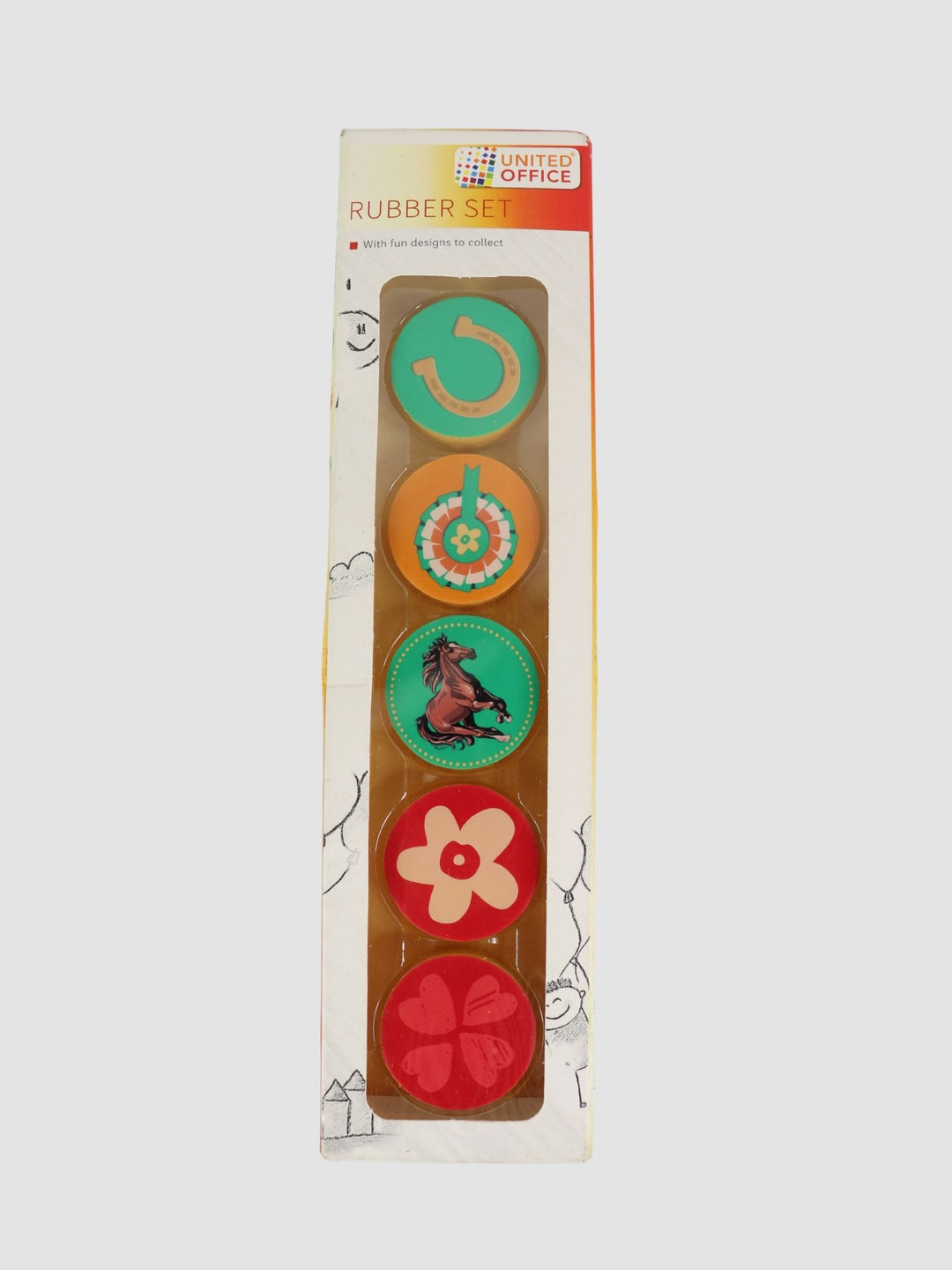 5 Pk Eraser Set - Lotange - Lotange -