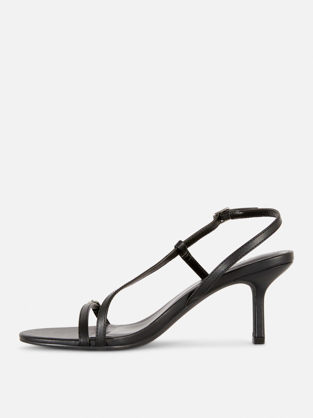 Buckle Heel Sandals Black - Lotange - Primark -