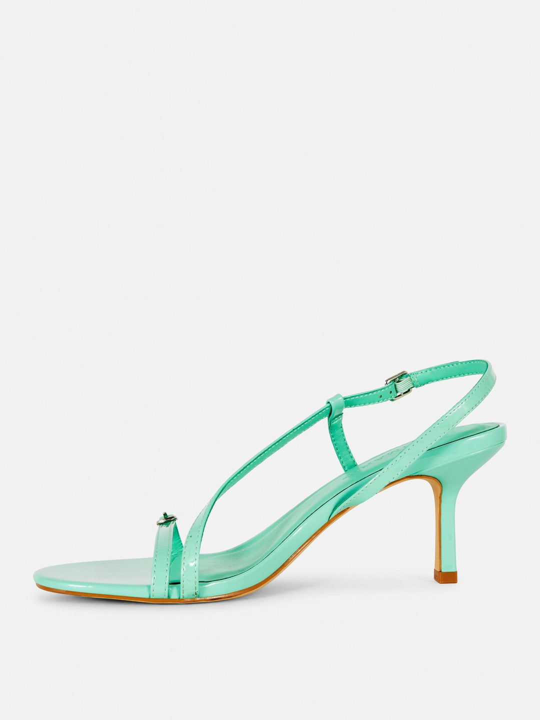 Buckle Heel Sandals Green - Lotange - Primark -