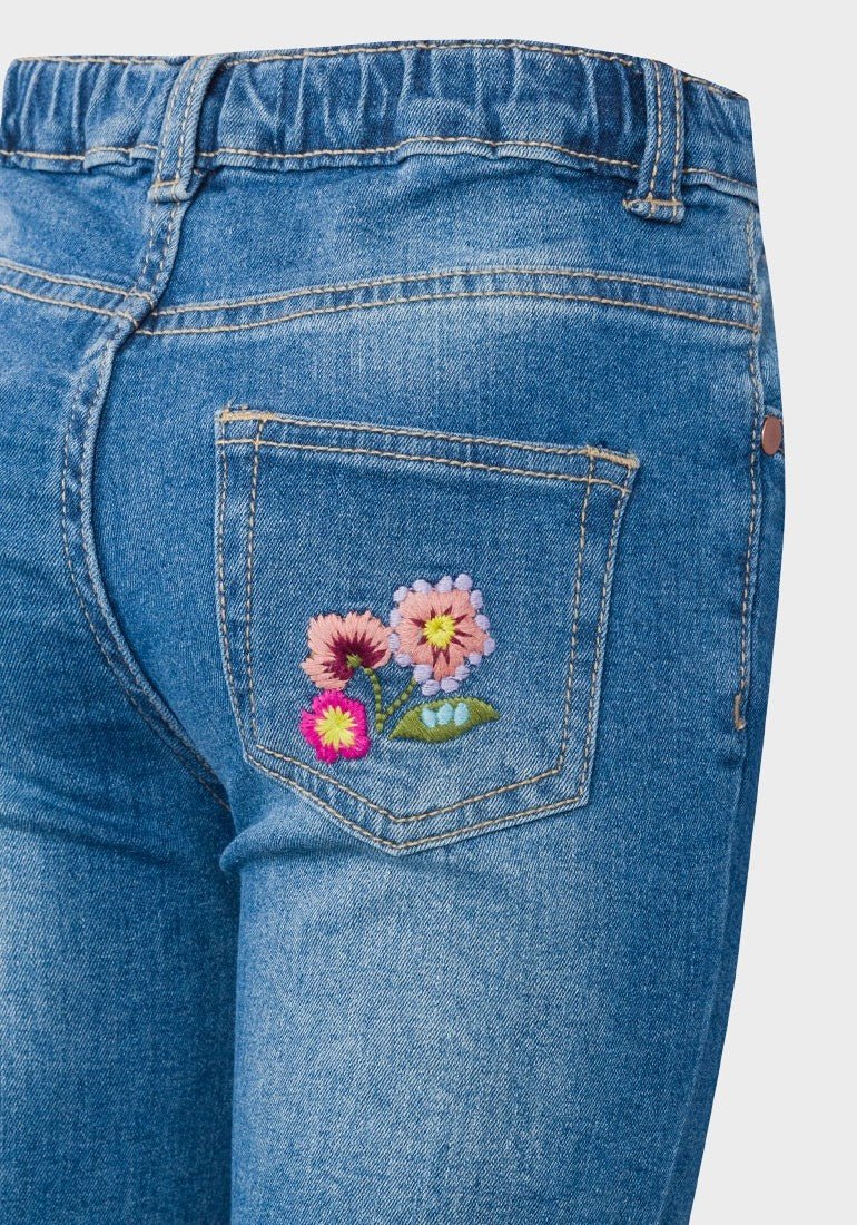 Adjustable Floral Jeans - Lotange - Nutmeg Morrisons - Girls Jeans