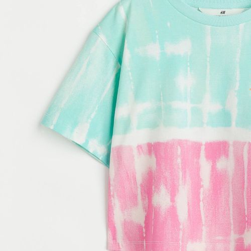 Amazing Days Cotton Jersey Crop Tie-Dye Top - Lotange - H&M -