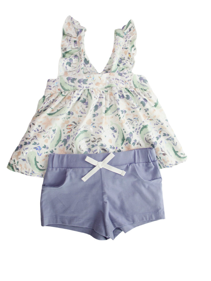 Aqua 2 piece Outfit Set - Lotange - Tommy Bahama - Baby Girls Outfits