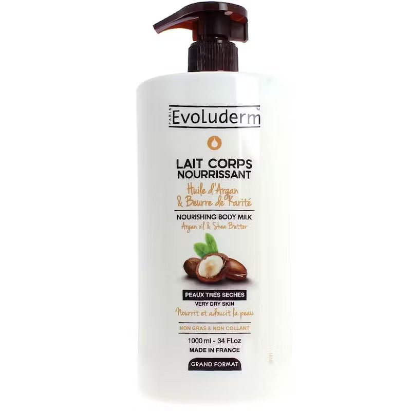 Argan Oil & Shea Butter Body Lotion Very dry Skin 1000ml - Lotange - Evoluderm - Body Moisturisers