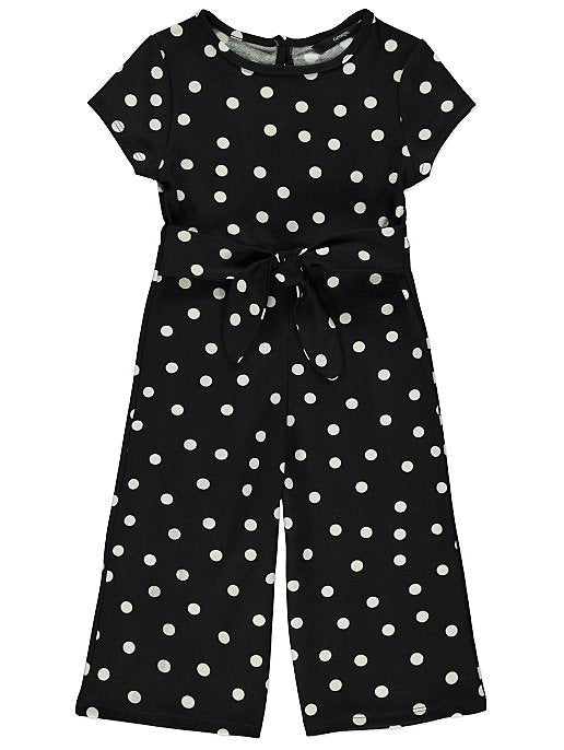 Black and White Spotty Jumpsuit - Lotange - George - Girls Outfits