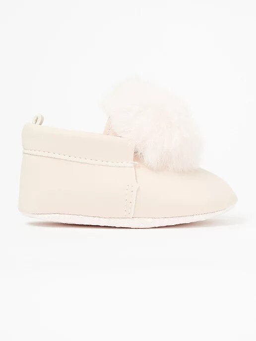 Blush Pom Pom Pop On Shoes - Lotange - George - Baby & Toddler Shoes