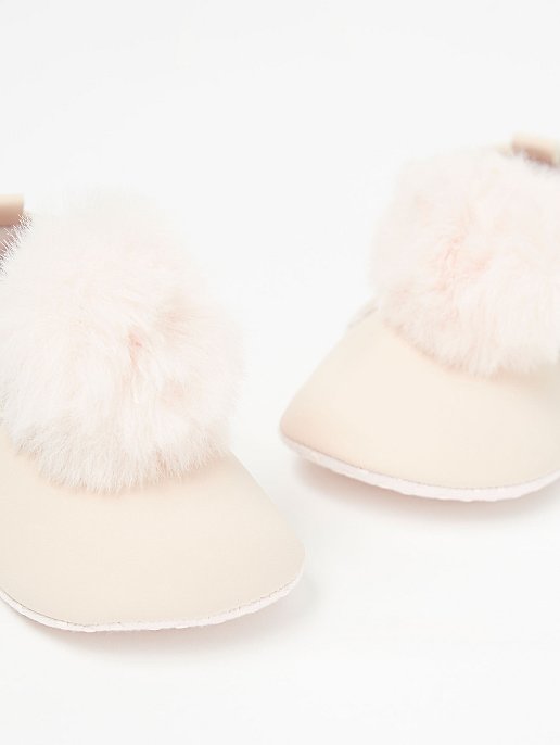 Blush Pom Pom Pop On Shoes - Lotange - George - Baby & Toddler Shoes