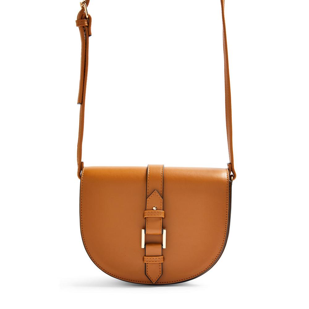 Brown Saddle Crossbody Bag - Lotange - Primark - Handbags & Purses