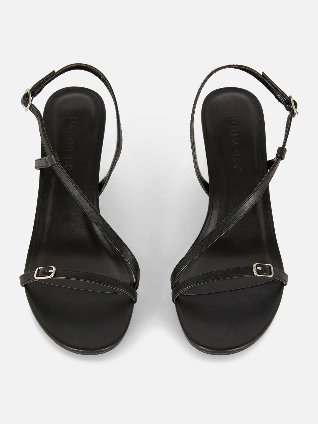 Buckle Heel Sandals Black - Lotange - Primark -