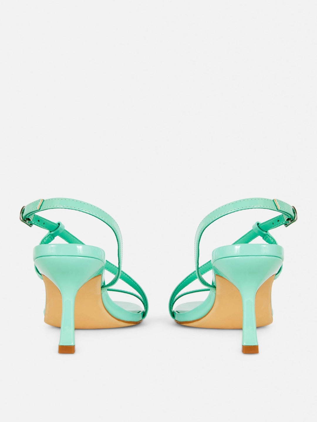 Buckle Heel Sandals Green - Lotange - Primark -