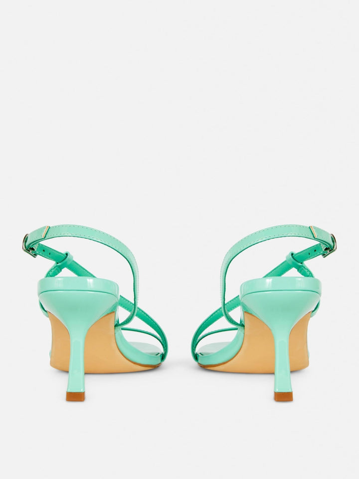 Buckle Heel Sandals Green - Lotange - Primark -