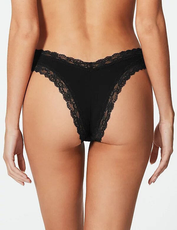 Cotton & Lace Miami Brazilian Knickers - Lotange - Marks & Spencer - Womens Knickers