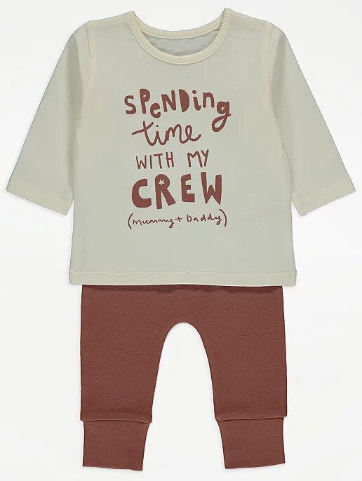 Crew Top & Leggings Outfit - Lotange - George - Baby Boys Outfits