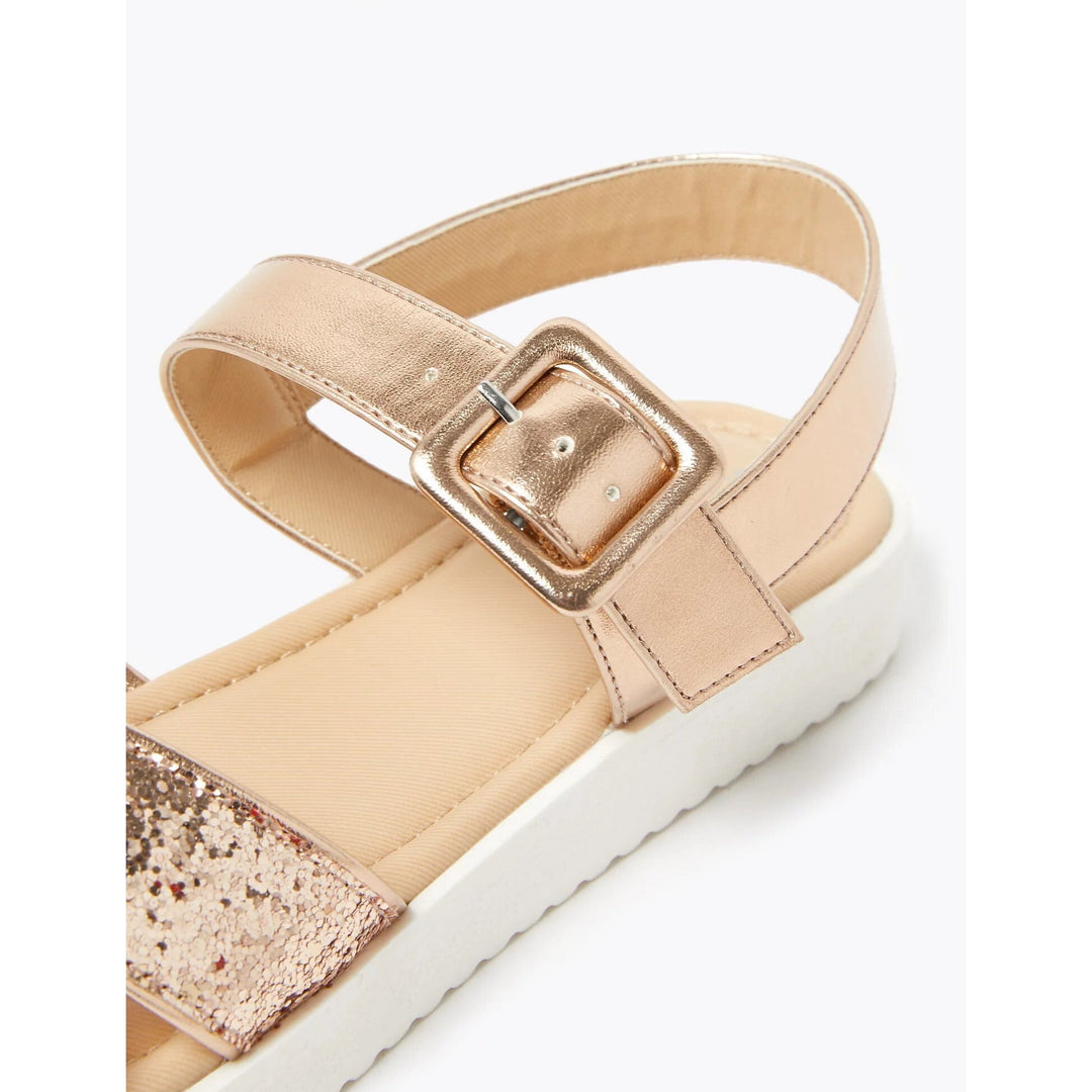 Cross Vamp Glitter Sandals - Lotange - Marks & Spencer - Girls Shoes