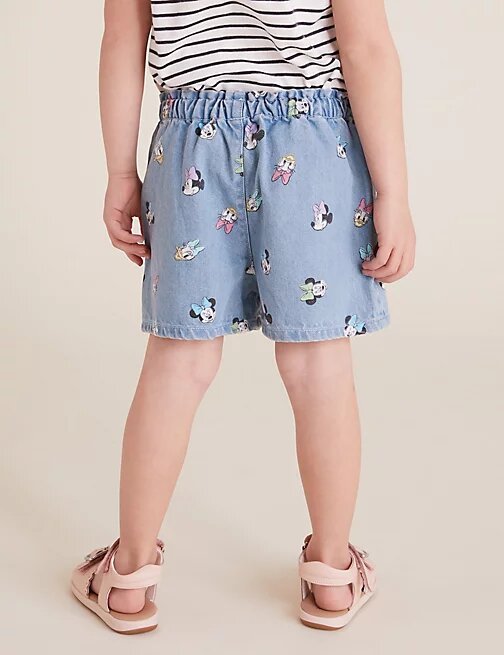 Denim Minnie™ Shorts - Lotange - Marks & Spencer - Girls Shorts