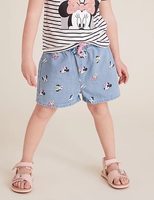 Denim Minnie™ Shorts - Lotange - Marks & Spencer - Girls Shorts