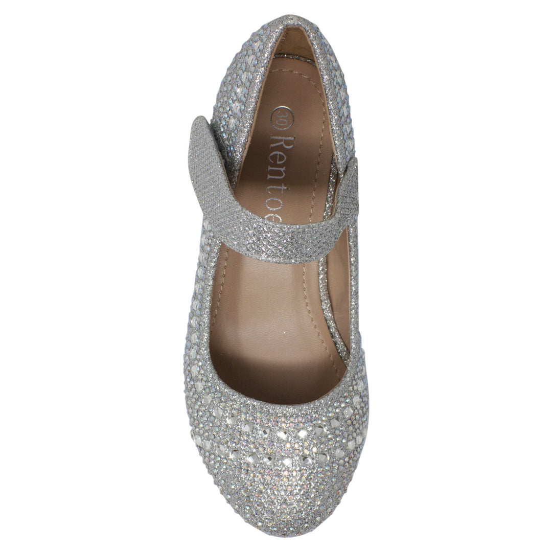 Diamante Chunky Heel Silver Large - Lotange - Rentoes -