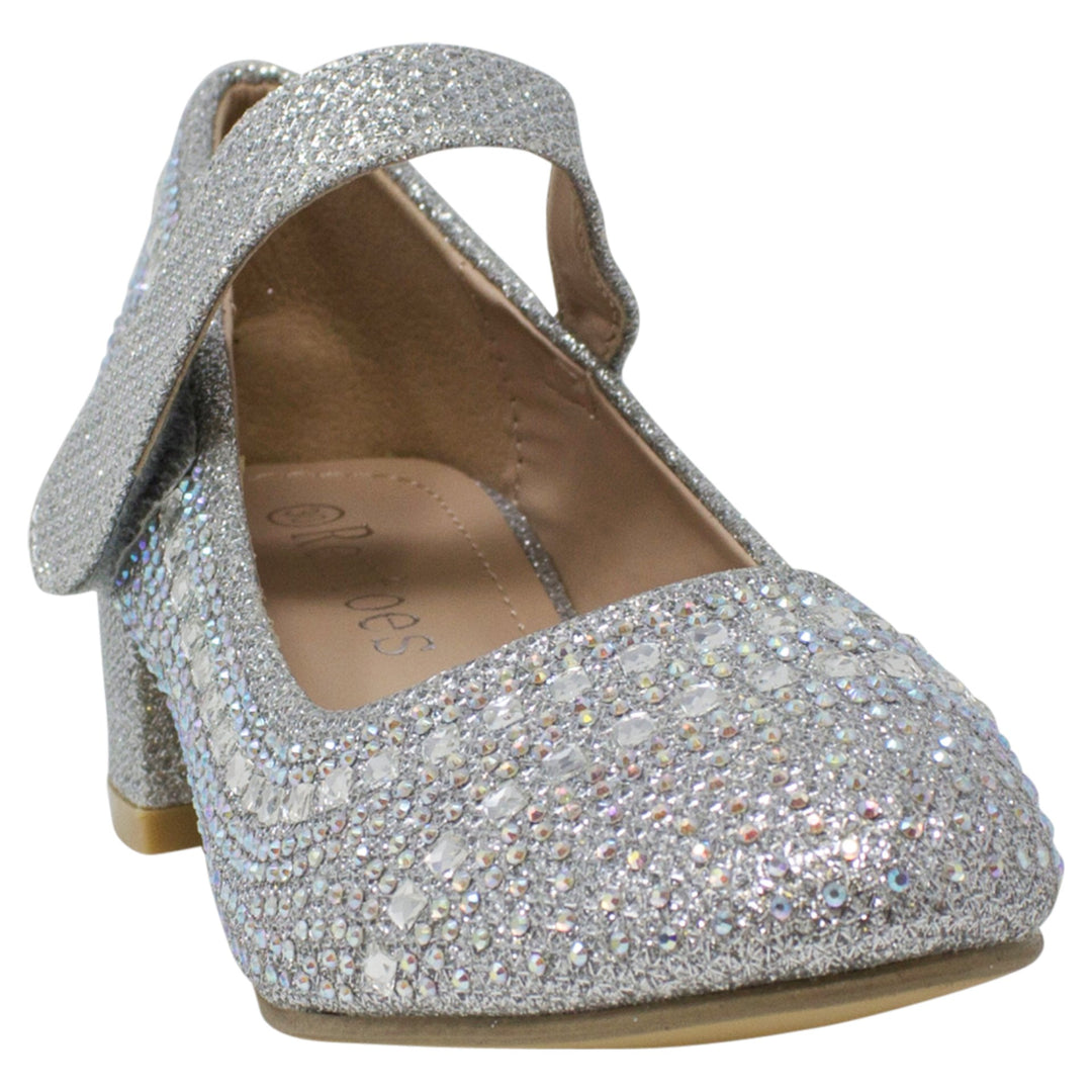 Diamante Chunky Heel Silver Large - Lotange - Rentoes -