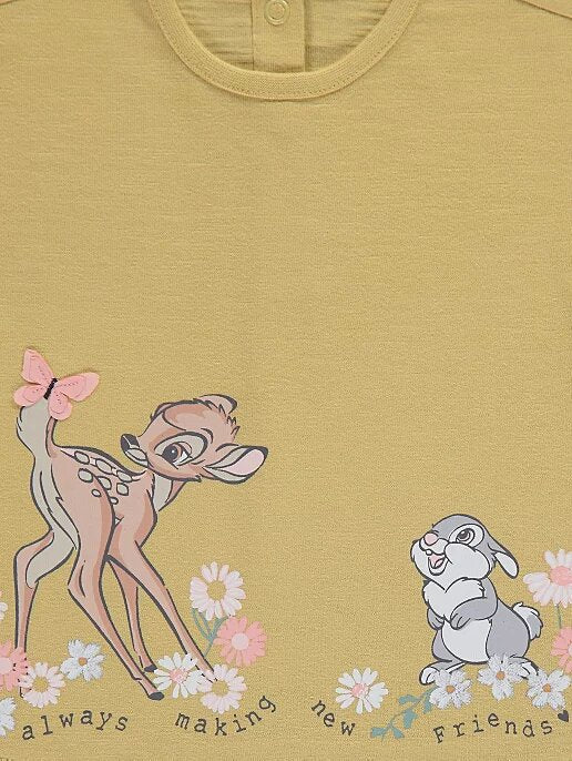 Disney Bambi Yellow Floral Top Leggings and Headband Outfit - Lotange - George - Baby Girls Outfits