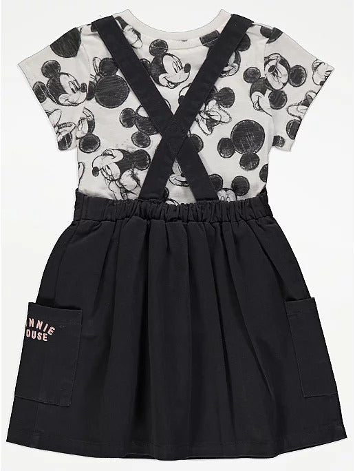 Disney Mickey & Minnie T-Shirt & Pinafore Outfit - Lotange - George - Girls Outfits