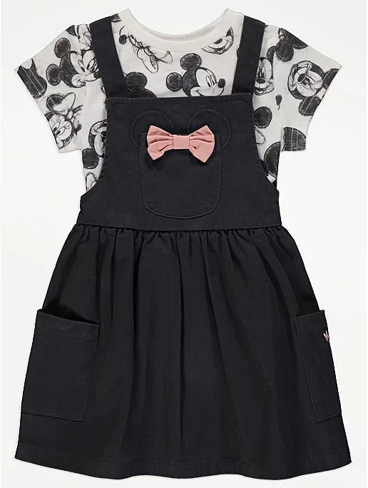 Disney Mickey & Minnie T-Shirt & Pinafore Outfit - Lotange - George - Girls Outfits