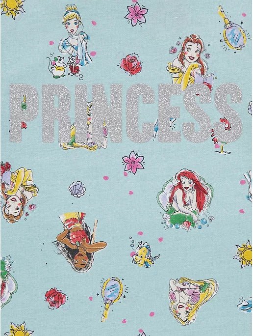 Disney Princess Blue Short Sleeve Pyjamas - Lotange - George -