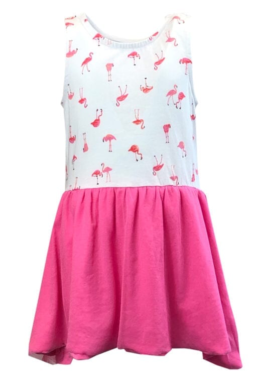 Flamingo Printed Tulle Dress - Lotange - Young Dimension - Dresses