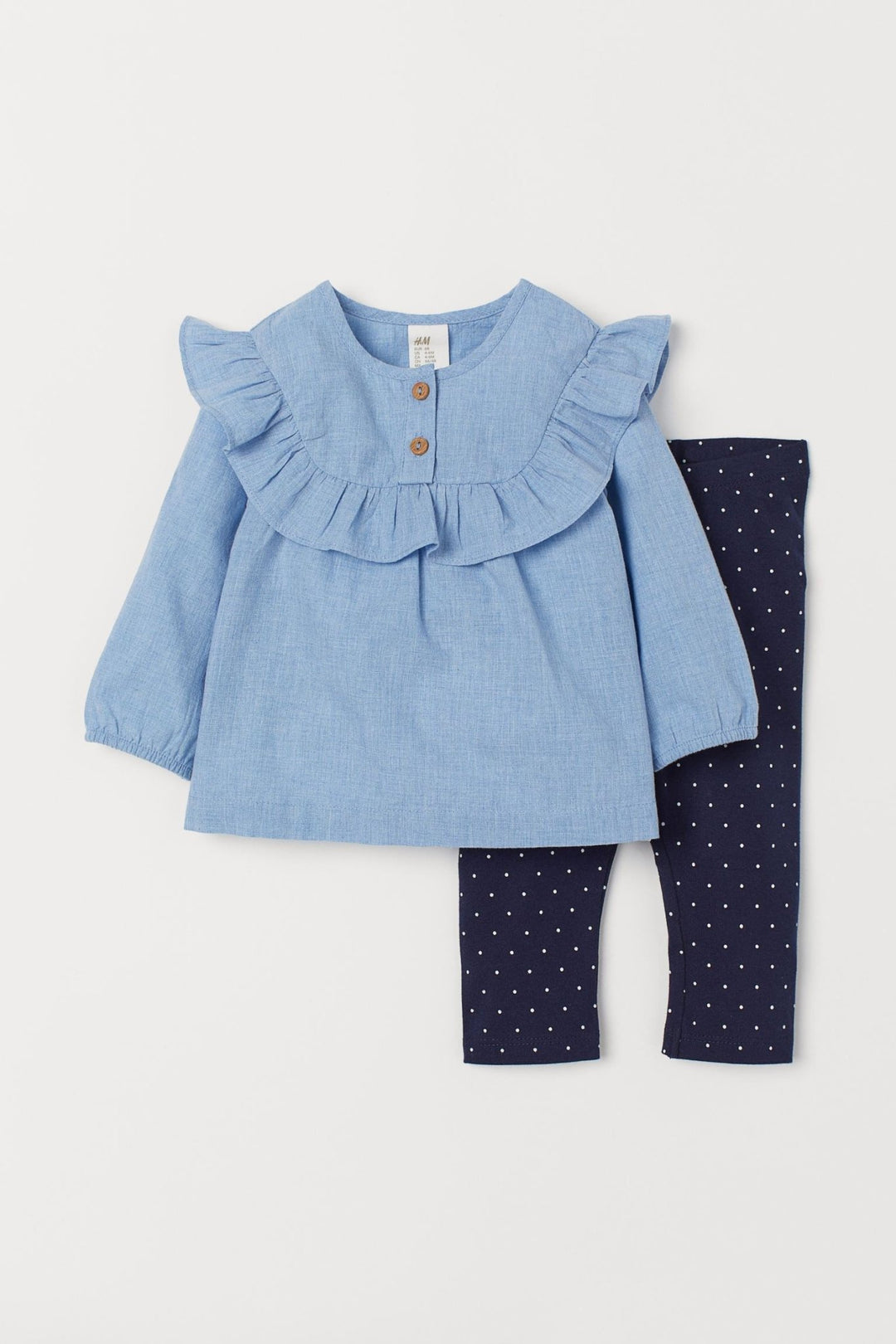 Frilled blouse and leggings - Lotange - H&M - Baby Girls Outfits