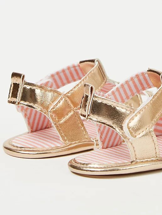 Gold Slingback Sandals - Lotange - George - Baby & Toddler Shoes