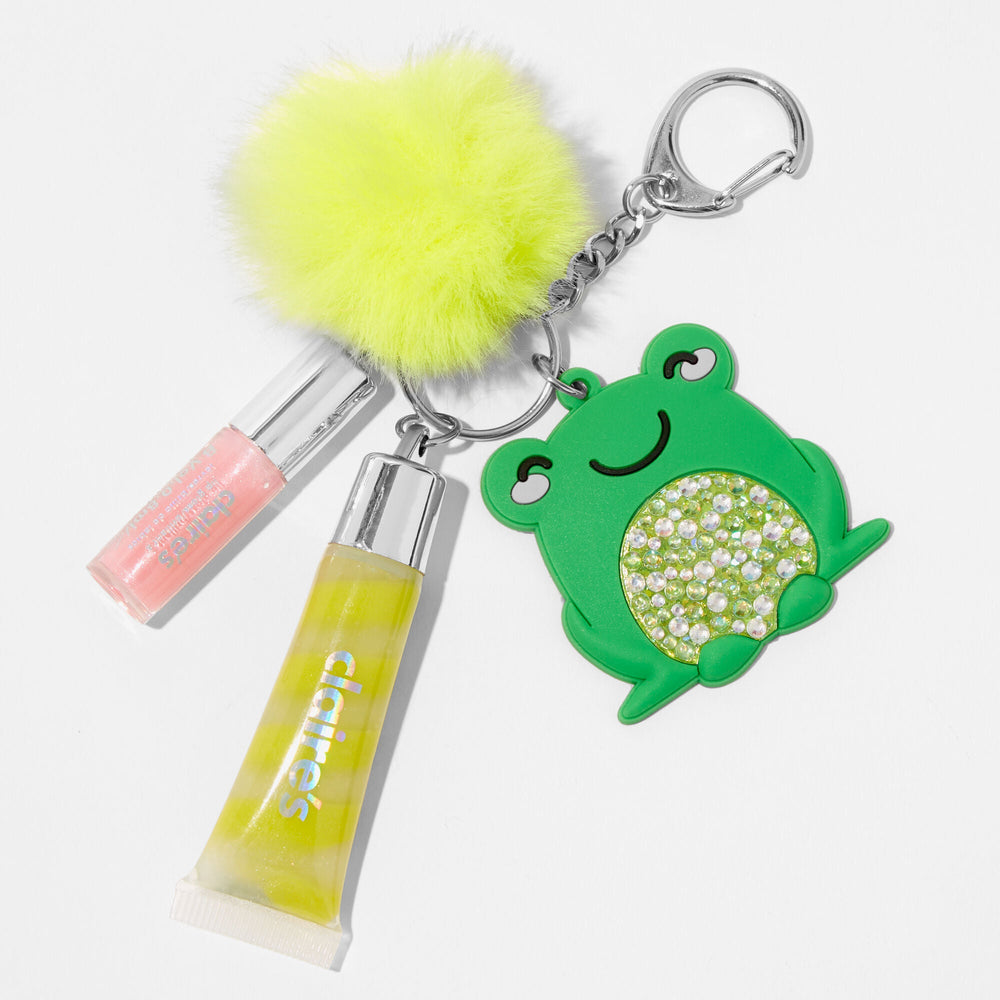 Green Frog Bling Lip Gloss Keyring - Lotange - Claire's - Lips