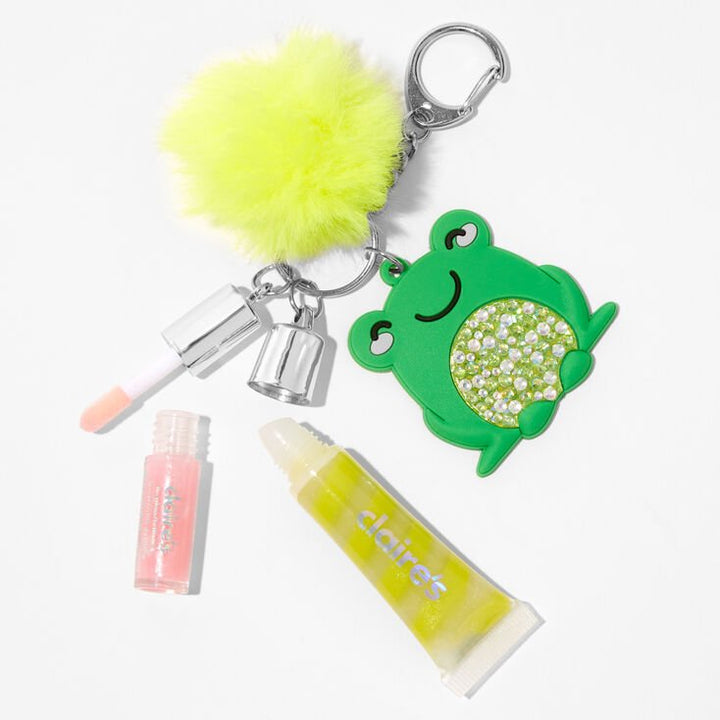 Green Frog Bling Lip Gloss Keyring - Lotange - Claire's - Lips