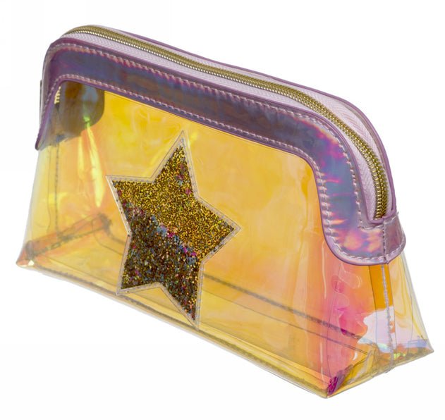 Holographic Clear Glitter Star Pencil Case - Lotange - WHSmith - Kids Pencil Cases