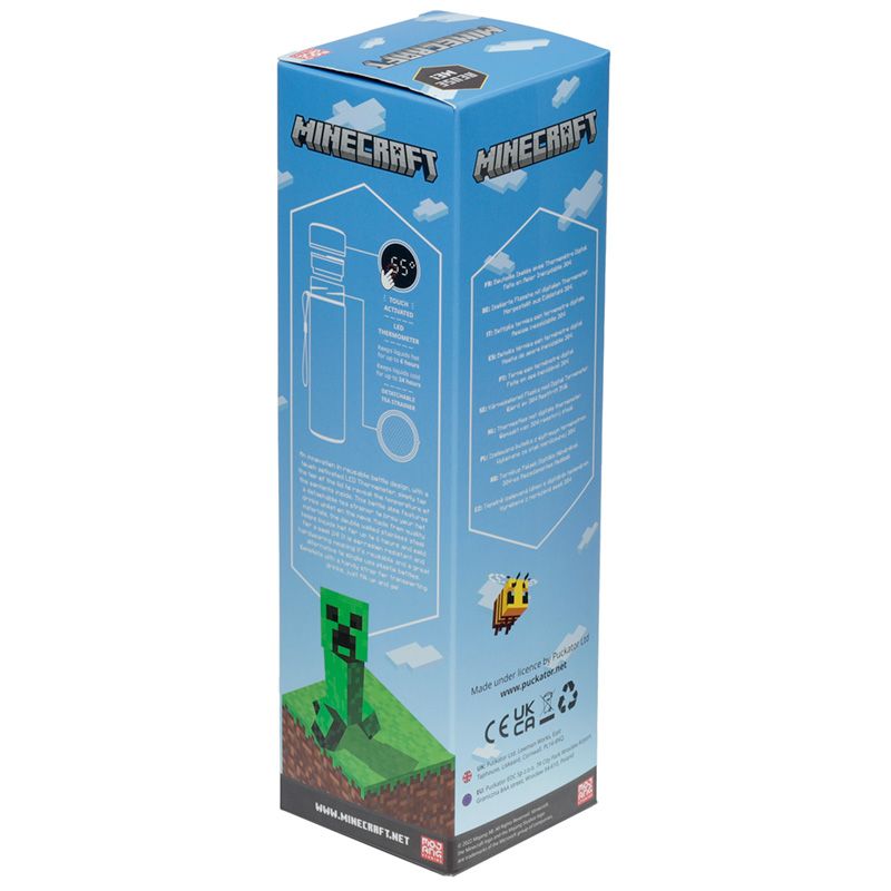 Hot & Cold Digital Thermometer Bottle 450ml - Lotange - Minecraft - Kids Drink Bottles