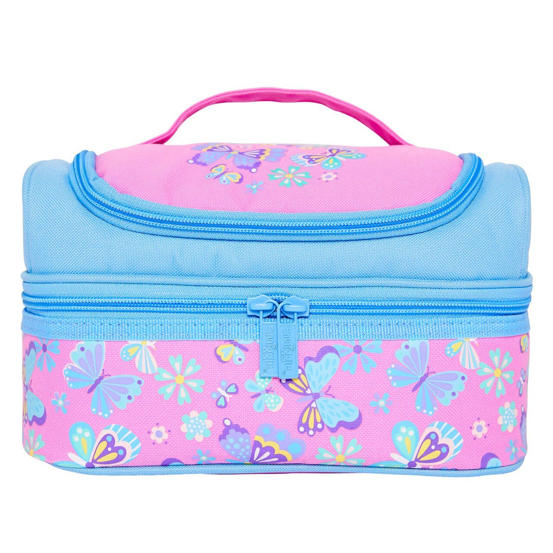 Jump Double Decker Lunchbox Insulated Butterfly - Lotange - Smiggle - Kids Lunchboxes