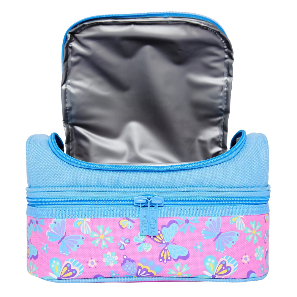 Jump Double Decker Lunchbox Insulated Butterfly - Lotange - Smiggle - Kids Lunchboxes