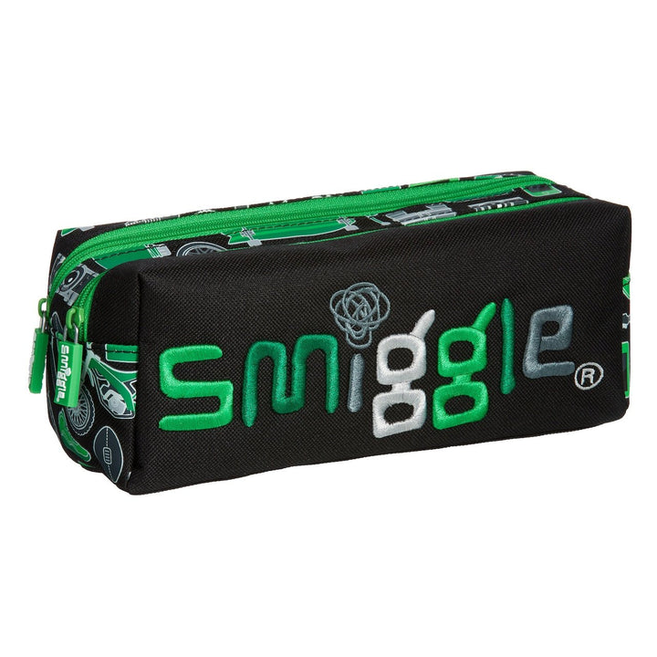 Jump Twin Zip Pencil Case Green - Lotange - Smiggle - Kids Pencil Cases