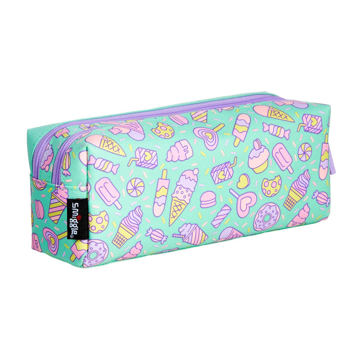 Jump Twin Zip Pencil Case Mint - Lotange - Smiggle - Kids Pencil Cases