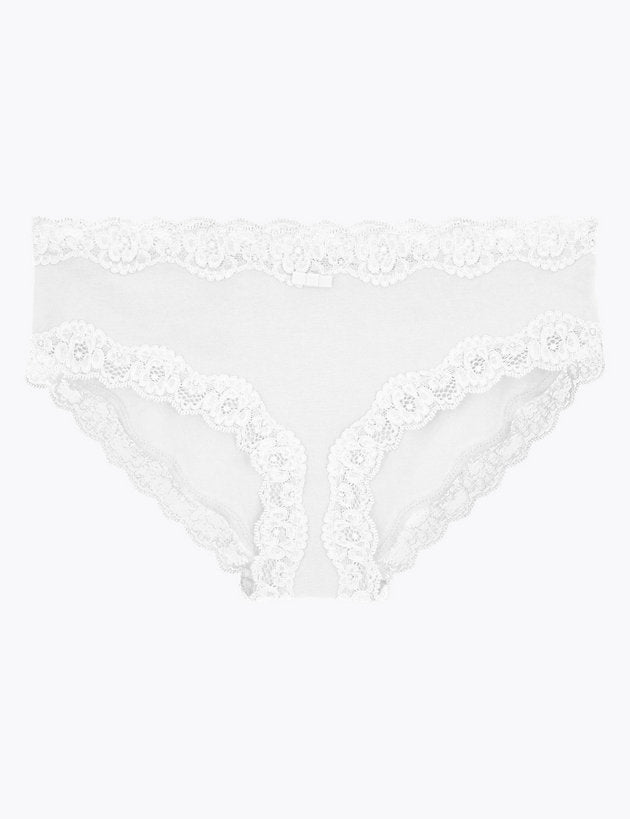 Lace Trim Brazilian Knickers - Lotange - Marks & Spencer - Womens Knickers