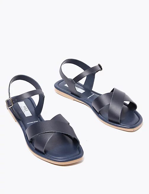 Leather Open Toe Sandals - Lotange - Marks & Spencer - Girls Shoes