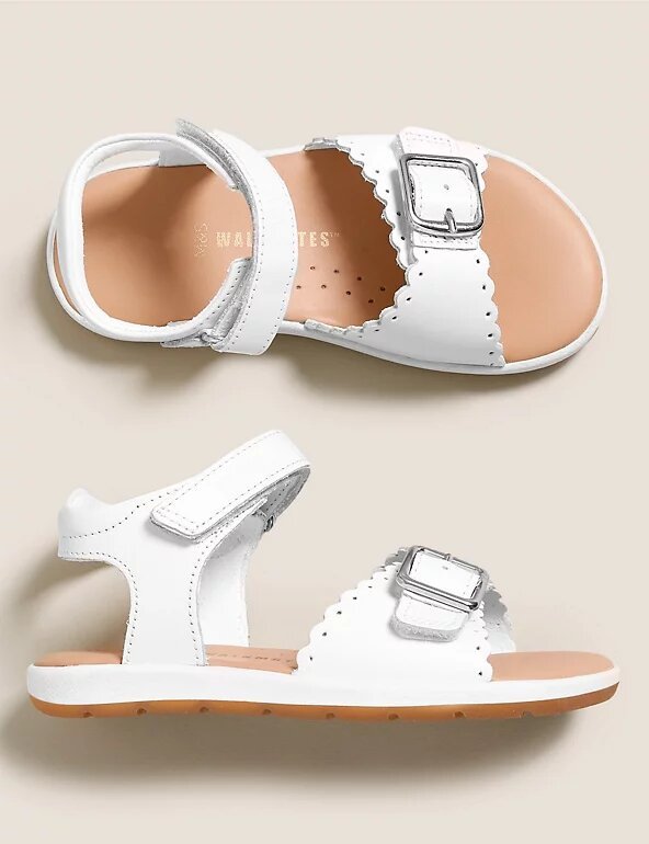 Leather Riptape Sandals - Lotange - Marks & Spencer - Girls Shoes