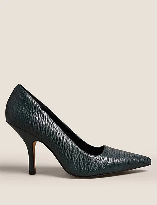 Leather Stiletto Heel Court Shoes - Lotange - Autograph - Women's Shoes