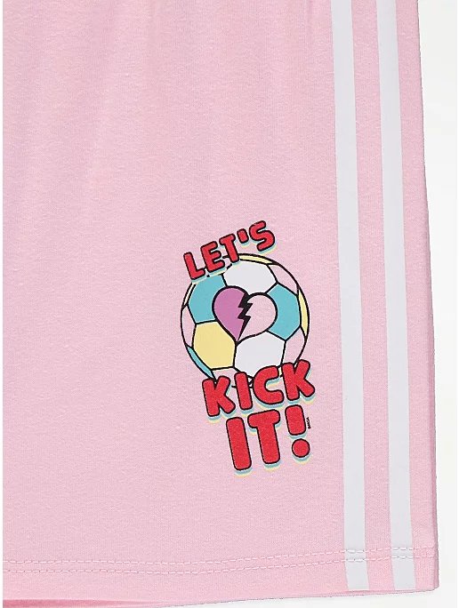 L.O.L. Pink England Football Short Pyjamas - Lotange - George - Girls Pyjamas