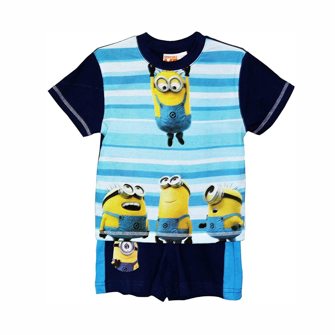 Minions T-shirt & Short Pyjama Set Blue - Lotange - Minions - Boys Pyjamas