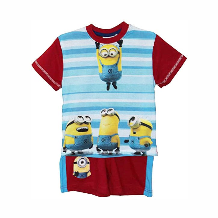 Minions T-shirt & Short Pyjama Set Red - Lotange - Minions - Boys Pyjamas