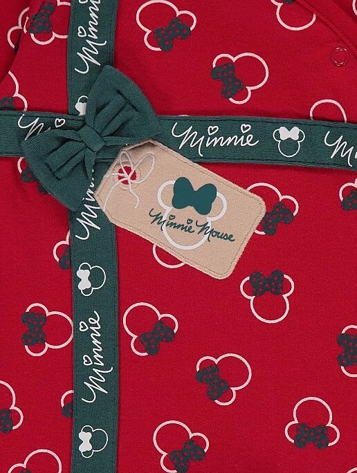 Minnie Mouse Red Bow Sleepsuit - Lotange - Disney - Baby Girls Bodysuits